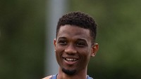 Amad Diallo pun tampak penuh senyum dalam latihan kali ini. Foto: Manchester United via Getty Imag/Ash Donelon