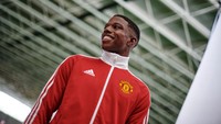5. Bek kiri Tyrell Malacia ada di posisi kelima dengan top speed 34.76 km per jam. Foto: Manchester United via Getty Imag/Ash Donelon