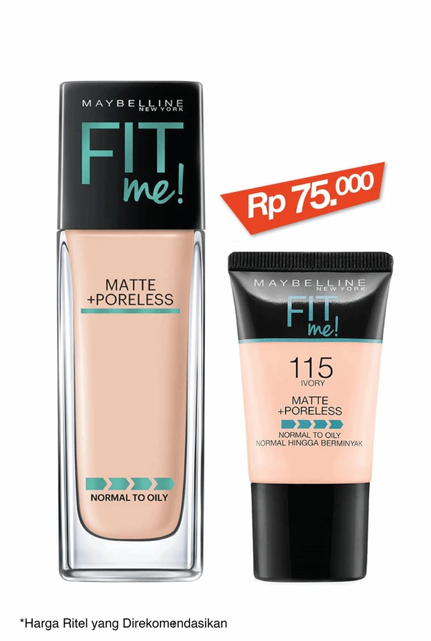 Foundation dari Maybelline memiliki teknologi yang mampu membuat makeup tahan 24 jam.