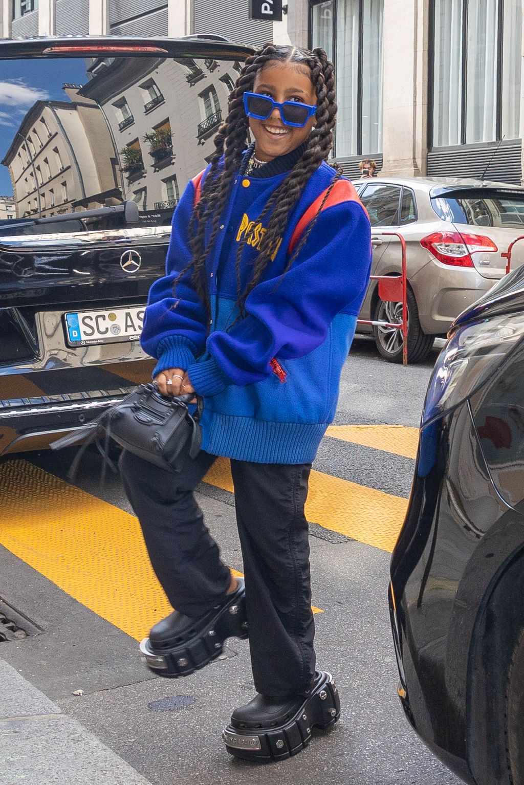PARIS, FRANCE - JULY 05:  Kim Kardashian and North West are seen on July 5, 2022 in Paris, France. (Photo by MEGA/GC Images)