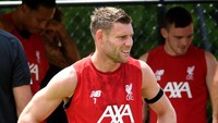 Rupanya, James Milner selalu jadi yang nomor pertama dalam tes fitness tersebut sejak bergabung ke Liverpool di tahun 2015. Alias, sudah delapan tahun berturut-turut! (Getty Images)
