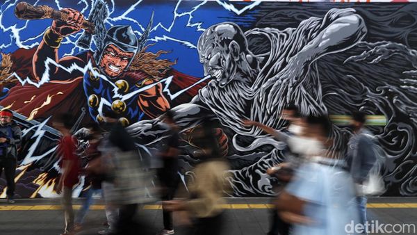 Ada Mural Baru di Terowongan Kendal Jakpus, Palu Thor Paling Favorit