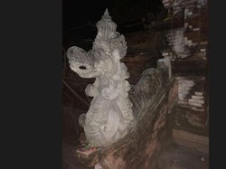 Viral! Perusakan Patung Naga di Pura Tibukleneng Badung
