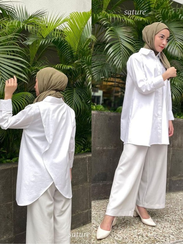 Sature - Calliope Oblique Shirt in White/ Foto: Instagram/saturestudio Sature - Calliope Oblique Shirt in White