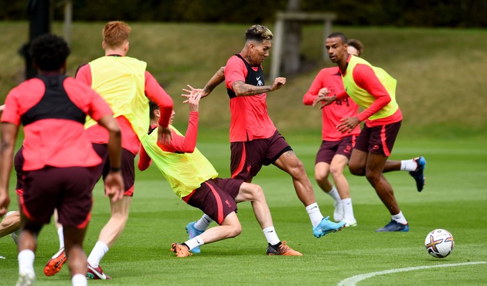 KIRKBY, ENGLAND - MAY 25: (THE SUN OUT, THE SUN ON SUNDAY OUT) James Milner of Liverpool during a training session at AXA Training Centre on May 25, 2022 in Kirkby, England. (Photo by Andrew Powell/Liverpool FC via Getty Images)