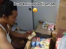 Viral Bikin Haru, Ayah Kumpulkan Jatah Susu dari Proyek untuk Anak di Rumah