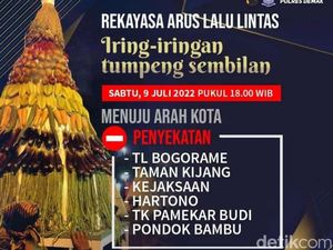 Ada Garebek Tumpeng 9 di Demak, Ini Pengalihan Arusnya