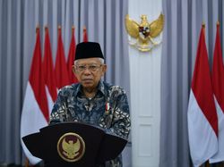 Maruf Amin Tiba di Pesta Pernikahan Putri Anies Baswedan