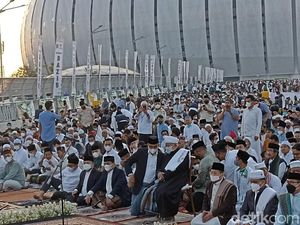 Anies Tiba di Jakarta International Stadium untuk Salat Idul Adha