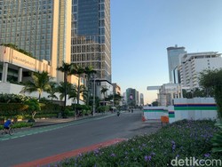 CFD Ditiadakan Pagi Ini, Lalin Jalan Sudirman-Thamrin Jakpus Lengang