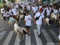 Tradisi Warga Malang Arak Hewan Kurban Sebelum Disembelih