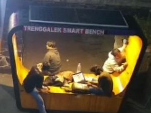 Aksi Vandalisme Sekelompok Pemuda di Trenggalek Terekam CCTV