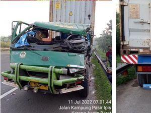 2 Truk Tabrakan di Tol Jagorawi Arah Bogor, Diduga Sopir Mengantuk