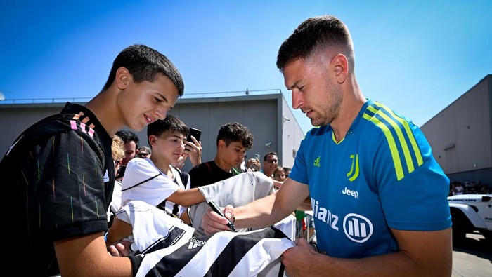 TURIN, ITALY - JULY 10: Aaron Ramsey during Juventus medical tests at  JMedical on July 10, 2022 in Turin, Italy. (Photo by Daniele Badolato - Juventus FC/Juventus FC via Getty Images)