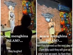 Viral Komika Malaysia Lepas Jilbab Saat Manggung, Dituding Hina Islam