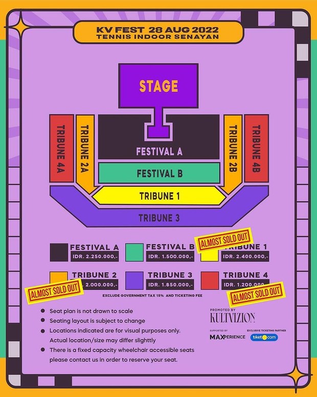 Tiket dan panggung KV Fest 2022/ Foto: instagram.com/kultvizion