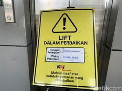 Sparepart Tak Kunjung Datang, 1 Lift di Stasiun Cakung Masih Mati