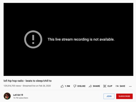 Live-streaming Lofi Girl di YouTube