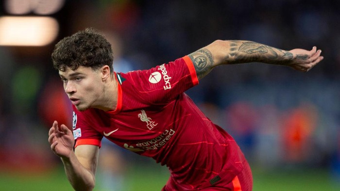 LIVERPOOL, ENGLAND - NOVEMBER 24: Neco Williams of Liverpool during the UEFA Champions League group B match between Liverpool FC and FC Porto at Anfield on November 24, 2021 in Liverpool, United Kingdom. (Photo by Joe Prior/Visionhaus)