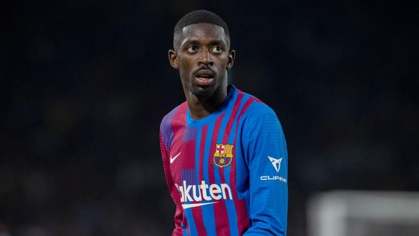 SYDNEY, AUSTRALIA - MAY 25: Ousmane Dembele of FC Barcelona walks to take a corner  during the match between FC Barcelona and the A-League All Stars at Accor Stadium on May 25, 2022 in Sydney, Australia. (Photo by Steve Christo - Corbis/Corbis via Getty Images)