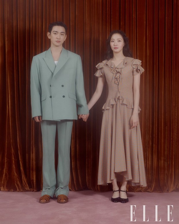Potret Kim Go Eun dan Park Jin Young dalam pemotretan bersama majalah ELLE Korea