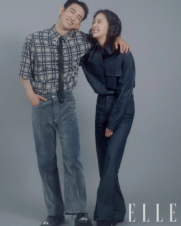 Potret Kim Go Eun dan Park Jin Young dalam pemotretan bersama majalah ELLE Korea