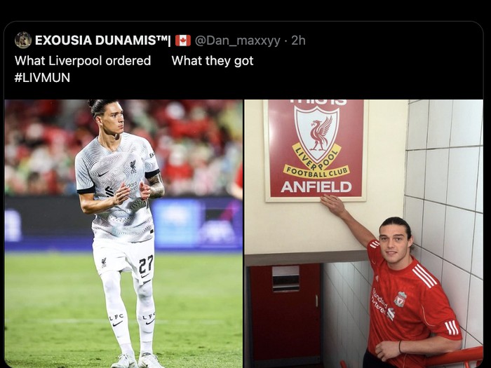 Darwin Nunez, MU vs Liverpool