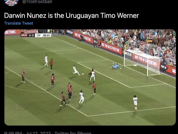 Darwin Nunez, MU vs Liverpool