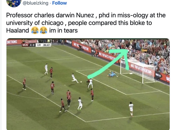 Darwin Nunez, MU vs Liverpool