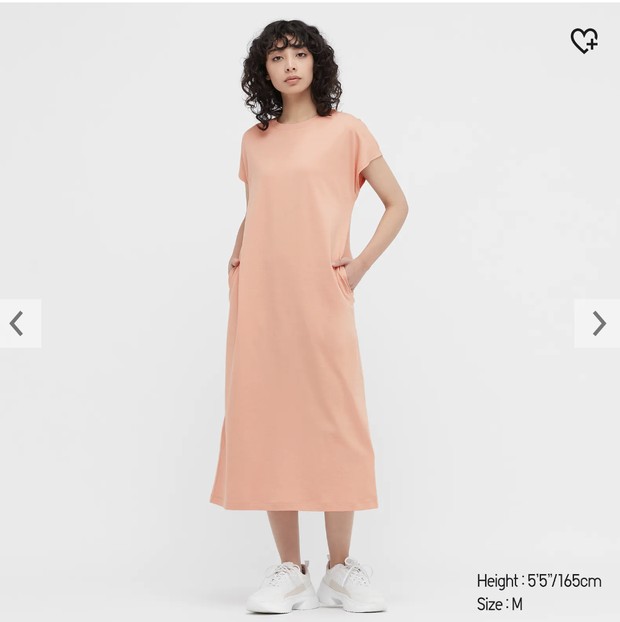 Foto: uniqlo.com Uniqlo Gaun Panjang Katun Lembut Kerah French/