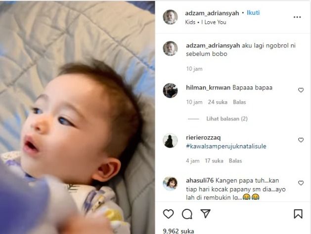Video Adzam tampak uring-uringan seperti merindukan Sule.