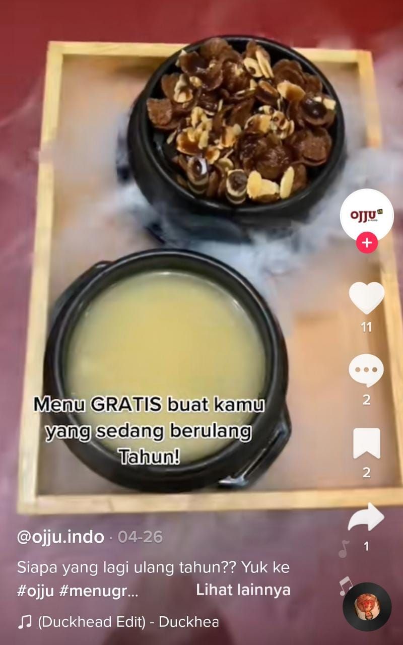 Gratis Makanan di Ojju Indo