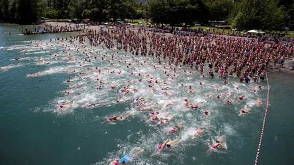 Ratusan Perenang Nyebur Massal Sebrangi Sungai Zurich di Swiss