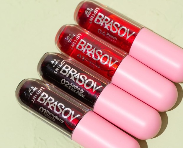 BRasov Lip Tint/Foto: Instagram.com/brasovofficial rekomendasi produk lip tint murah yang aman untuk remaja