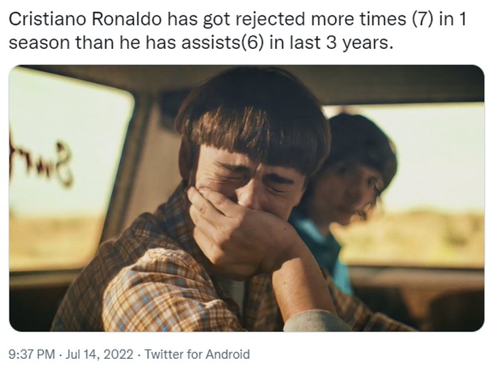 Meme Cristiano Ronaldo ditolak berbagai klub top Eropa.