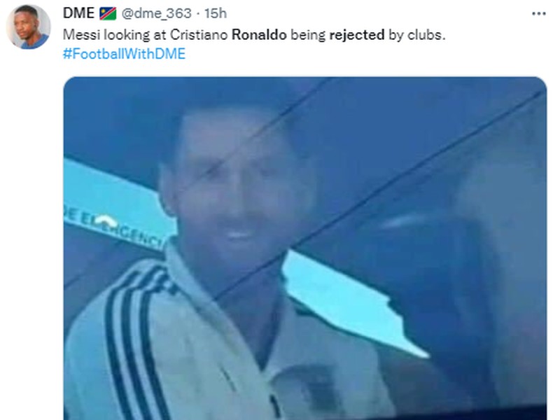 Meme Cristiano Ronaldo ditolak berbagai klub top Eropa.