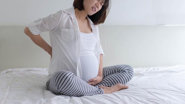 ilustrasi kontraksi ibu hamil