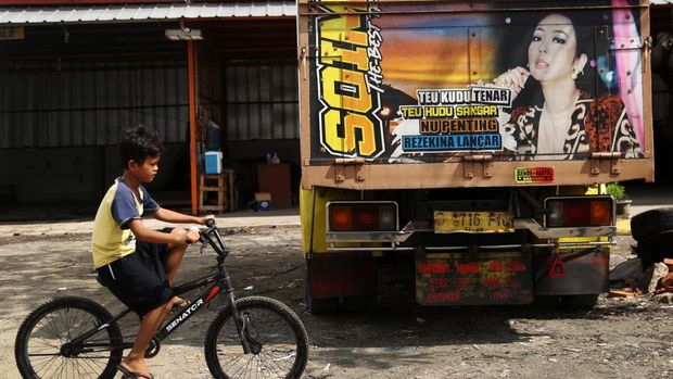 ilustrasi lukisan truk ilustrasi lukisan truk