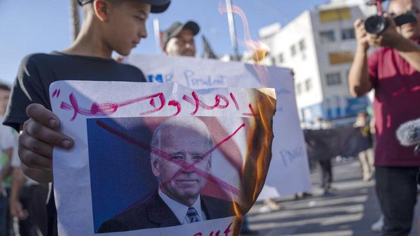 Kunjungan Biden ke Israel Disambut Unjukrasa di Jalur Gaza