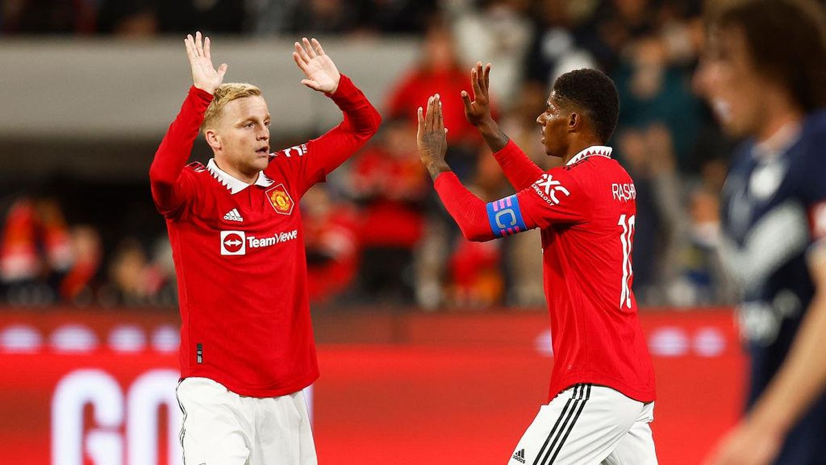 Manchester United menang 4-1 atas Melbourne Victory pada laga pramusim. (Foto: Getty Images/Daniel Pockett)