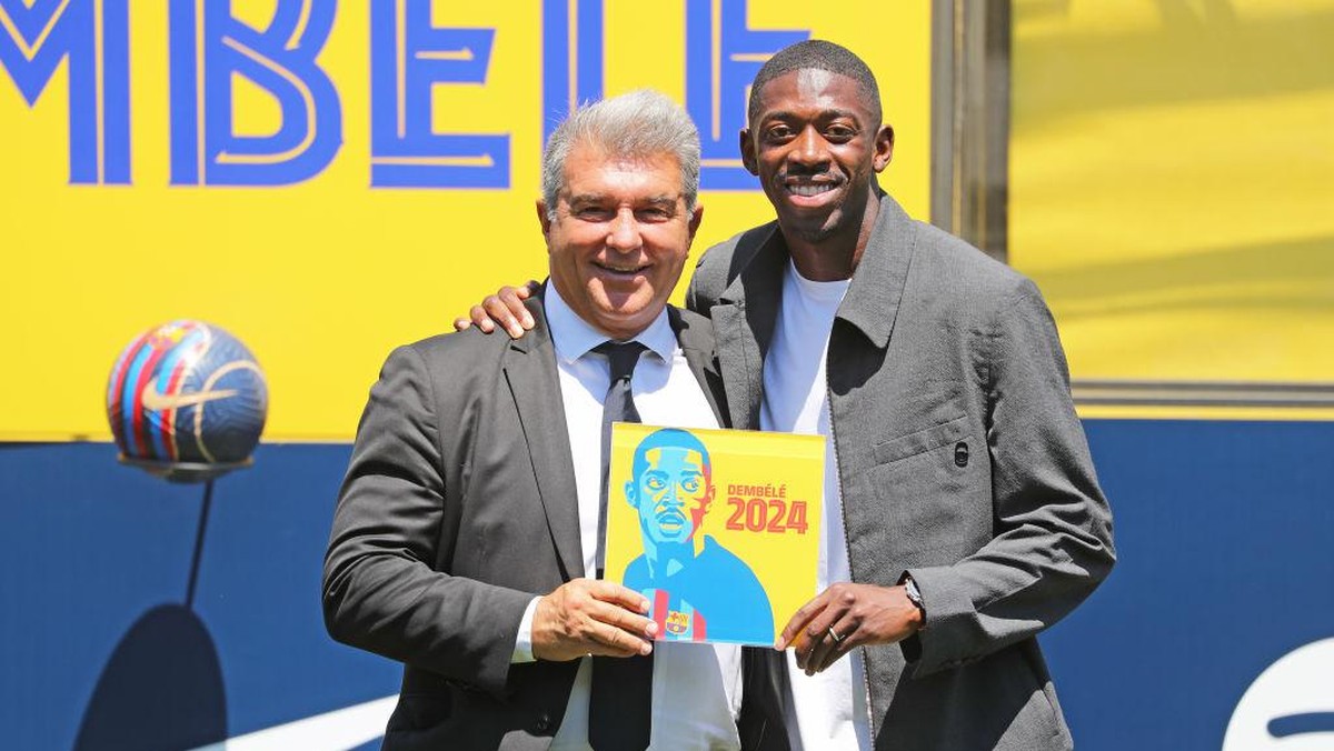 Dembele Siap Tebus Kepercayaan Barcelona. Foto: NurPhoto via Getty Images/NurPhoto