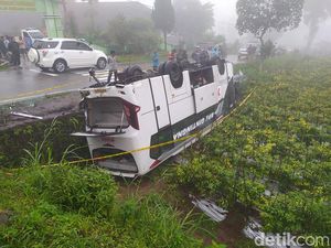 Bus Pendaki Merbabu Terguling di Magelang, Polisi: Belum Ada Tersangka