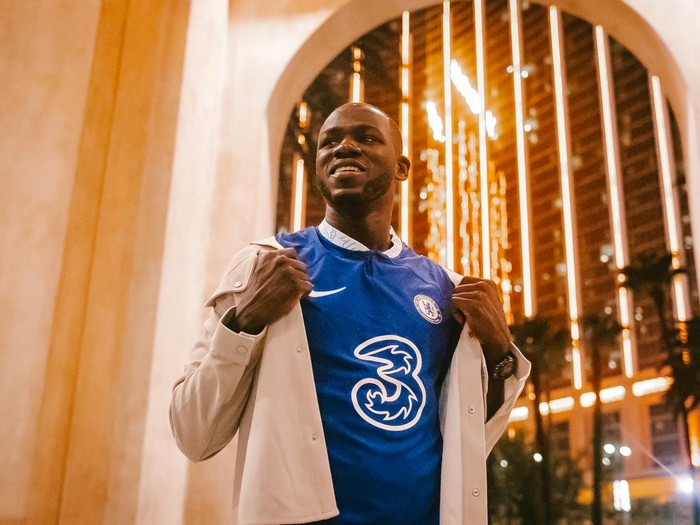 LAS VEGAS, NV - JULY 15:  Kalidou Koulibaly poses for a portrait as is unveiled as a Chelsea player on July 15, 2022 in Las Vegas, Nevada. (Photo by Chelsea FC via Getty Images.