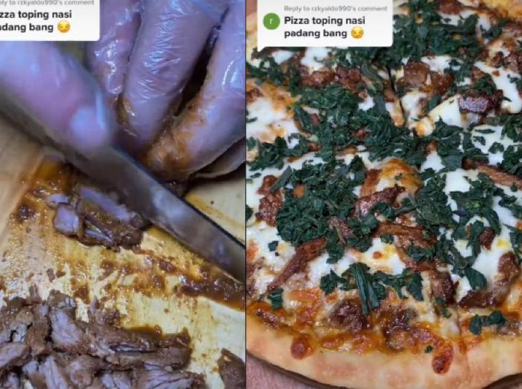 Unik! Netizen Ini Bikin Pizza Topping Nasi Padang hingga Natto