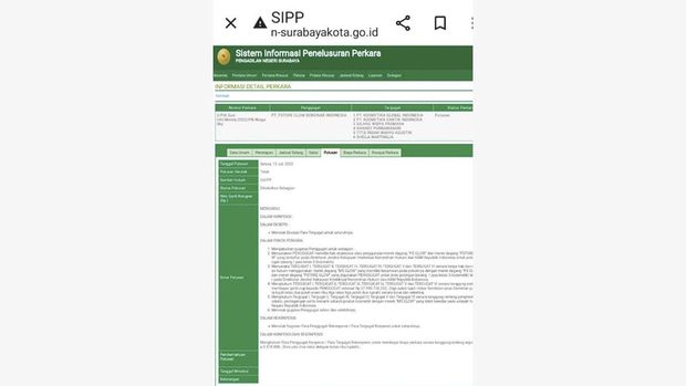 Putusan Pengadilan Hentikan Penjualan MS Glow
