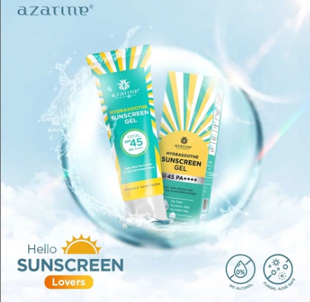 Azarine Hydrashoothe Sunscreen Gel SPF45+++/Instagram.com/azarinecosmeticofficial