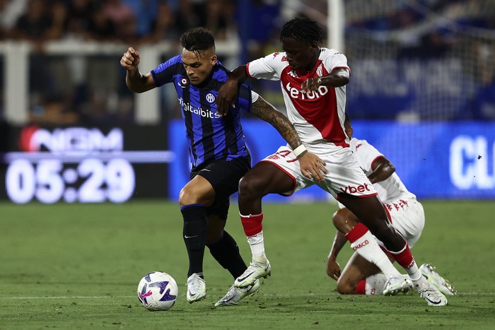FERRARA, ITALY - JULY 16: Lautaro Martinez of FC Internazionale in action at Stadio Paolo Mazza on July 16, 2022 in Ferrara, Italy. (Photo by FC Internazionale/Inter via Getty Images)