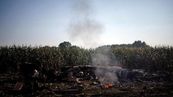 Jatuh di Yunani, Pesawat Kargo Ukraina Hancur Berkeping-keping