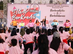 Gaet Milenial NTT, Srikandi Ganjar Gelar Senam Zumba-Live Music