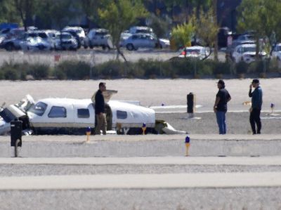 Foto-foto 2 Pesawat Tabrakan di Las Vegas yang Tewaskan 4 Orang